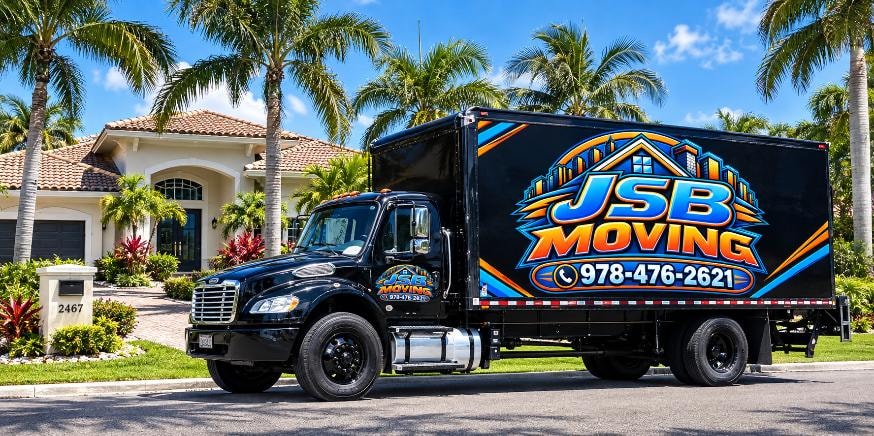 JSBMOVING truck ready for a residential move